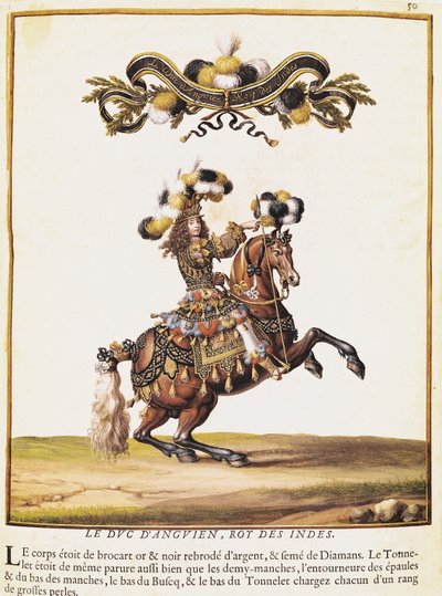 The Duke of Enghien as the King of the Indians at the Carousel Performed for Louis XIV in Front of the Tuileries, 5th June 1662 by Israël Silvestre the Younger